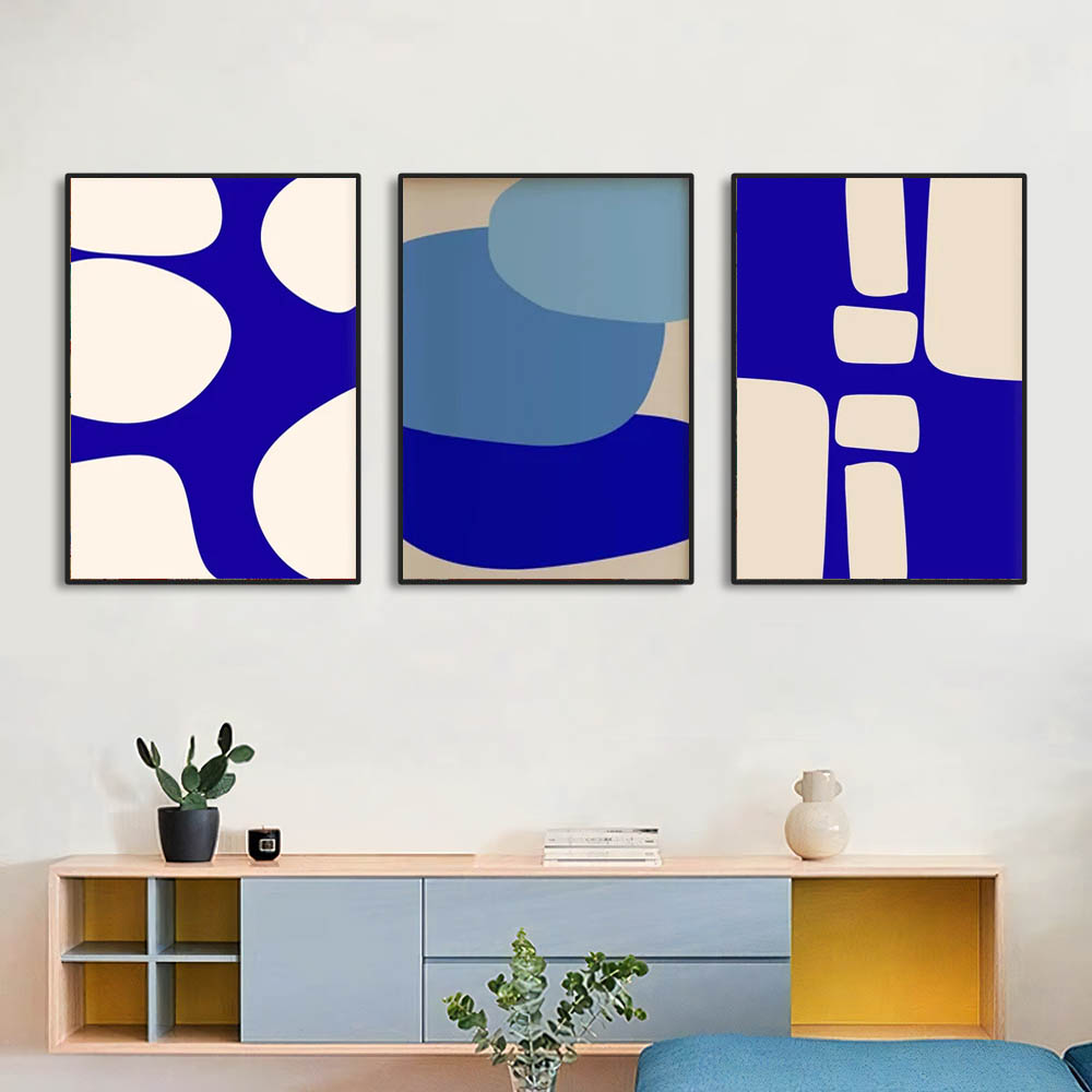 Home Office Minimalist - 1 adet Renkli Minimalist Soyut Poster,