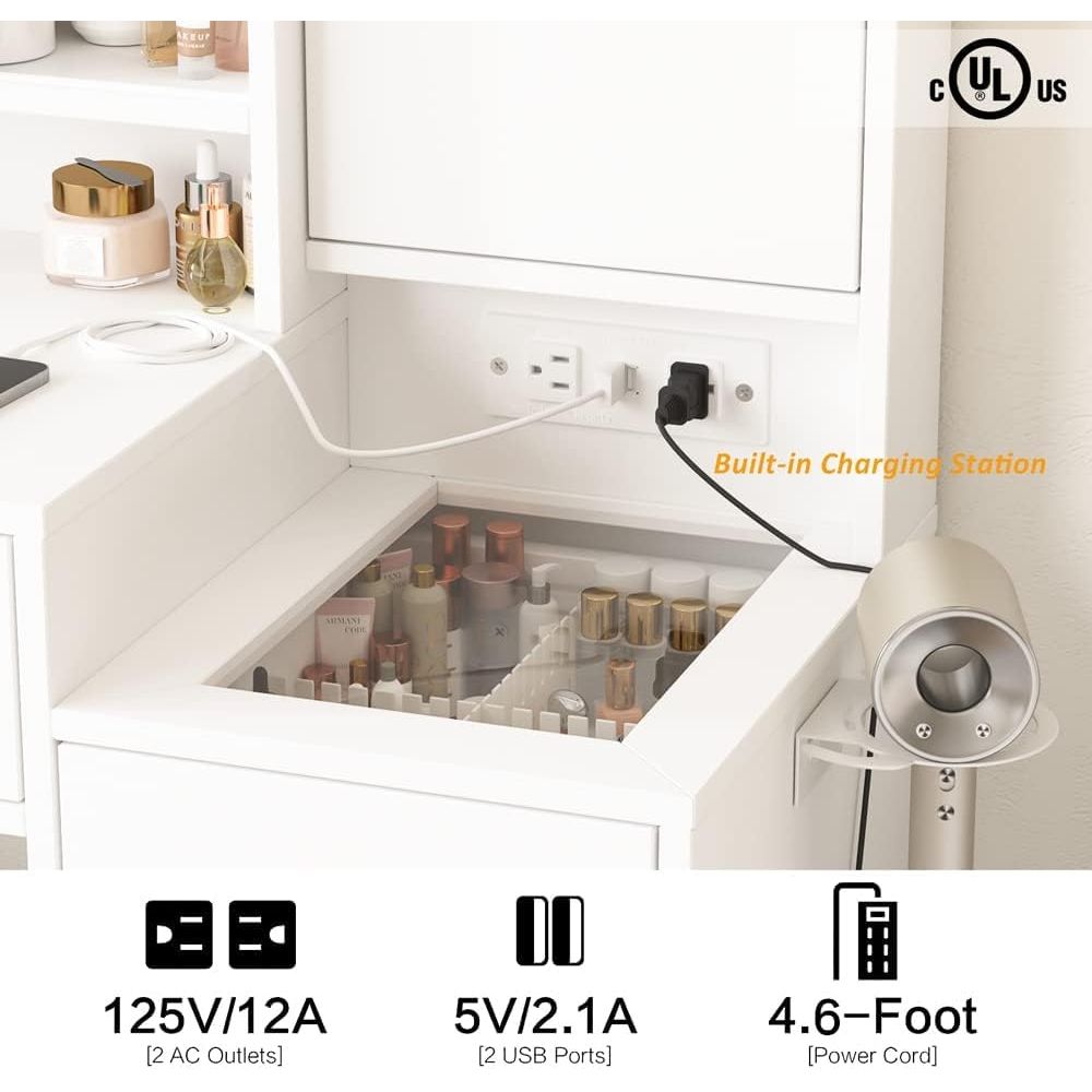 Vabches Beyaz Makyaj Masası, A - Desk Charging Station incelemesi ve fiyatı
