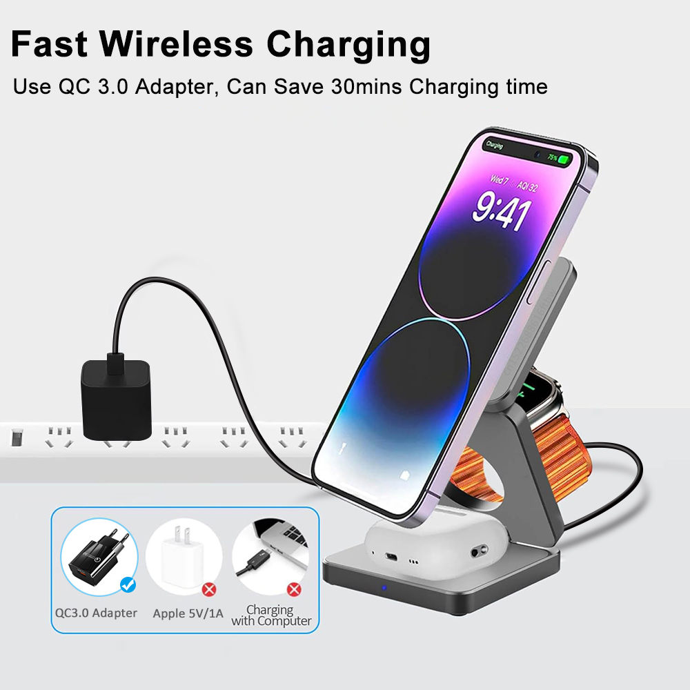 iPhone 16 15 14 13 12 Pro Max  - Desk Charging Station incelemesi ve fiyatı