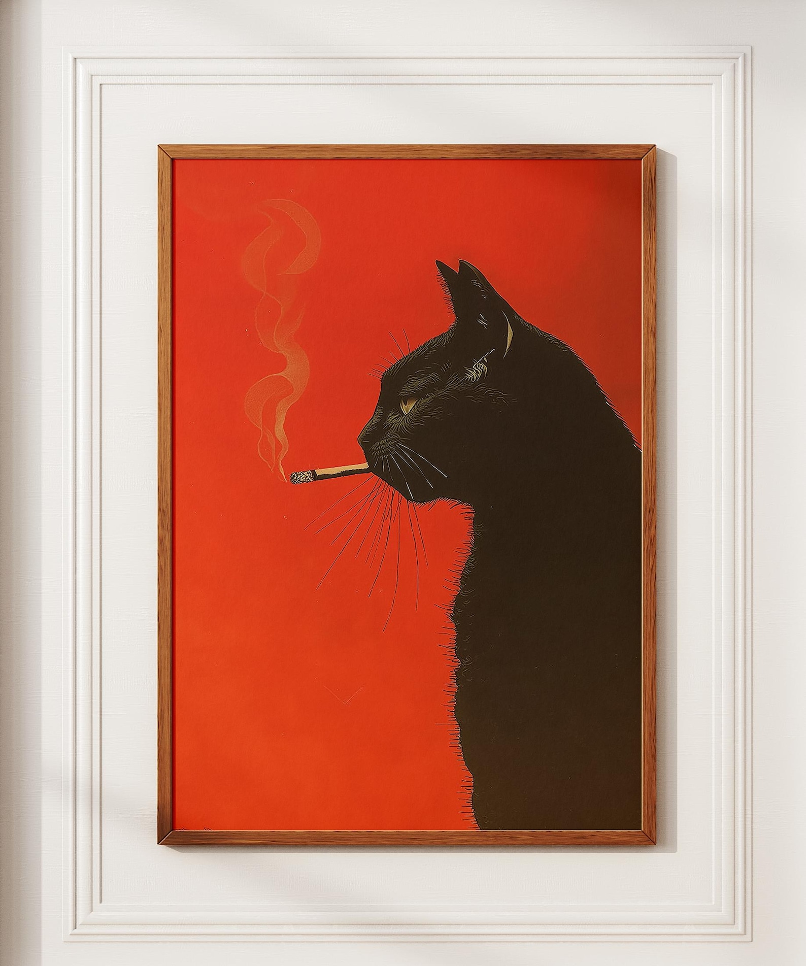 Vintage Siyah Kedi Sigara İçen - Home Office Minimalist incelemesi ve fiyatı