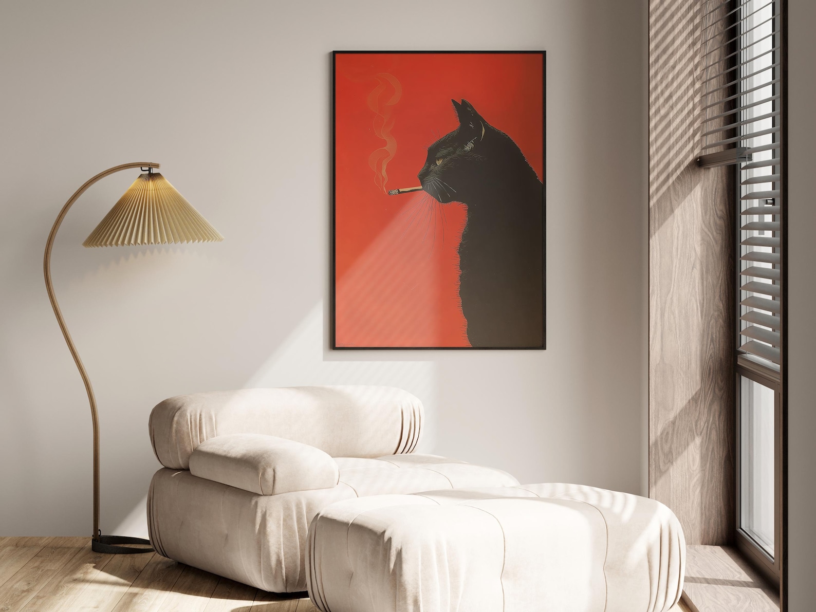 Vintage Siyah Kedi Sigara İçen - Home Office Minimalist incelemesi ve fiyatı