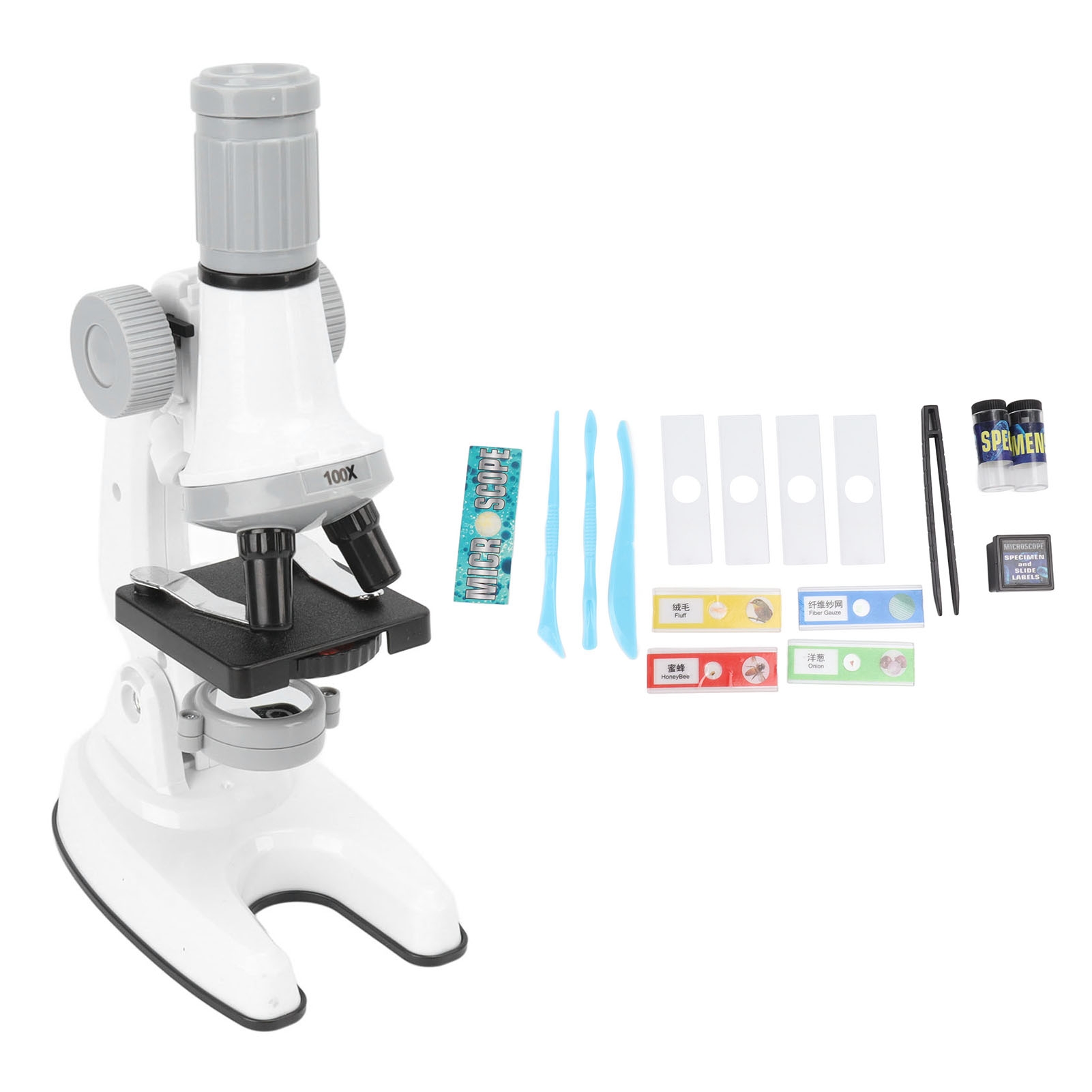 Çocuklar için Mikroskop 100X 6 - Zoom Lighting Kit incelemesi ve fiyatı
