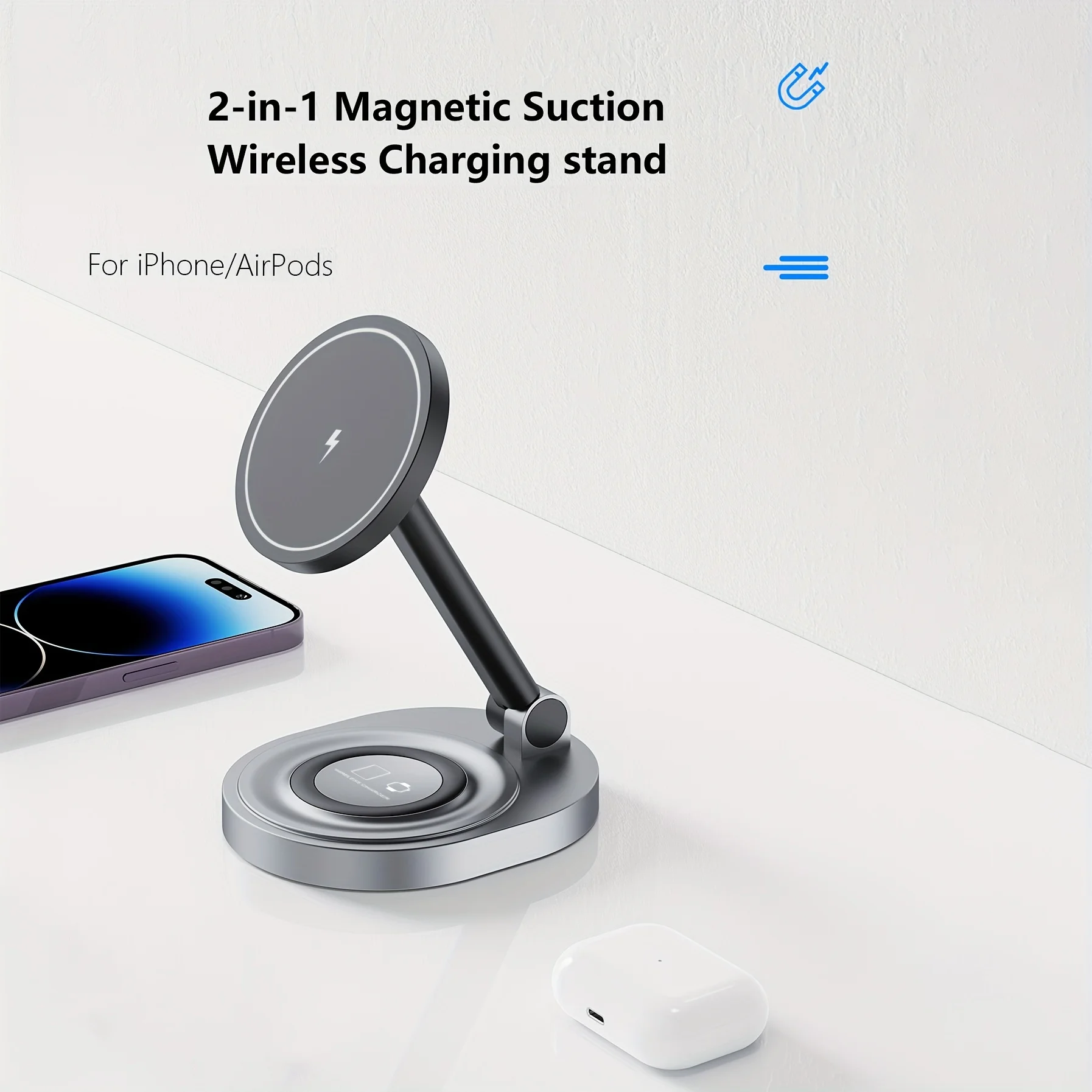 2 In 1 Manyetik Kablosuz Şarj  - Desk Charging Station incelemesi ve fiyatı
